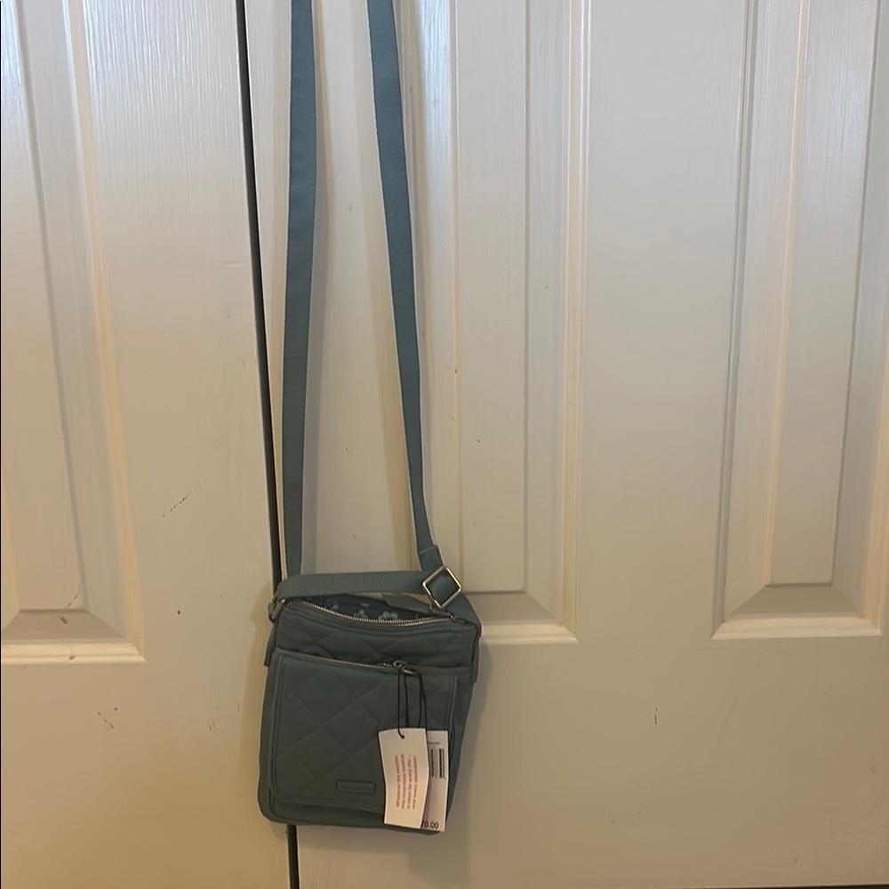 Vera Bradley Blue Messenger Bag with Adjustable Strap